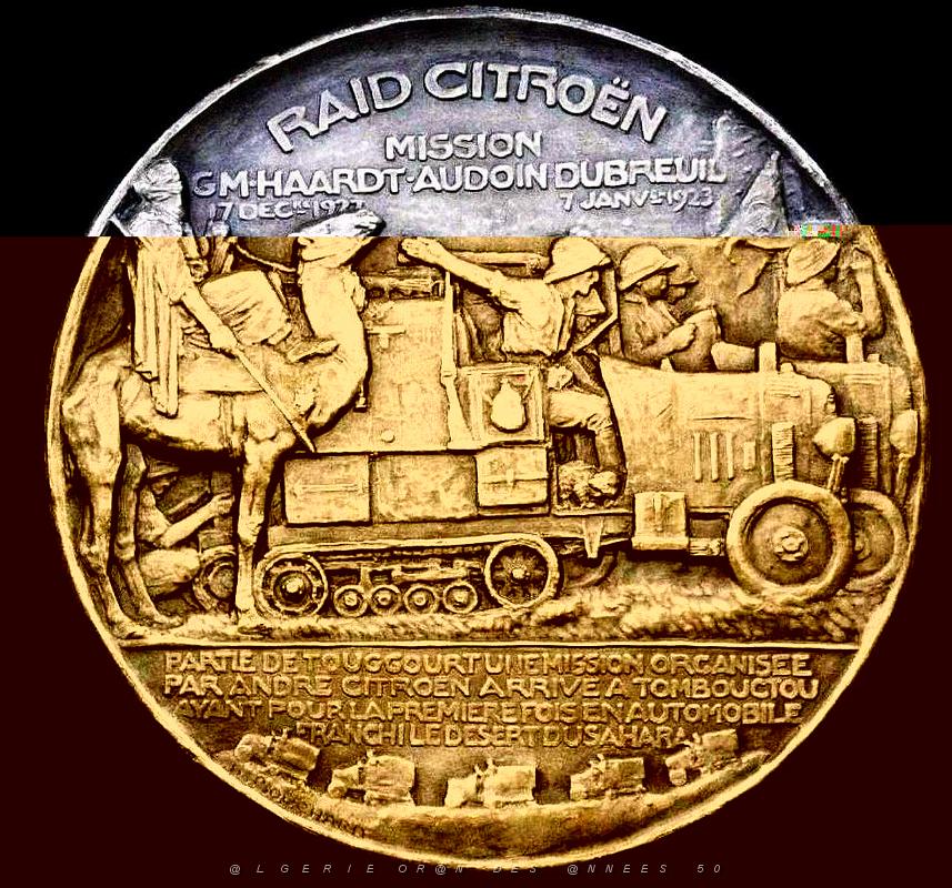 MEDAILLES D AFN 230 Medaille Raid Citroen 1922-1923.JPEG